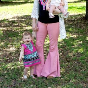 Pink bell bottoms